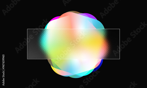 Glasmorphism style website page template.	
