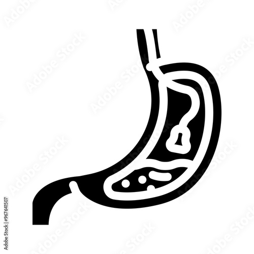 endoscopy surgery glyph icon vector. endoscopy surgery sign. isolated symbol illustration