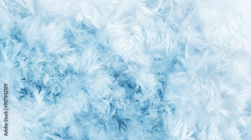 Abstract background of ice snow and frost in light blue tones