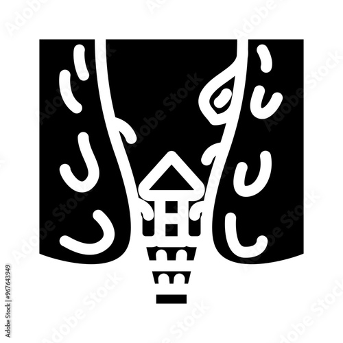 hemorrhoidectomy surgery glyph icon vector. hemorrhoidectomy surgery sign. isolated symbol illustration
