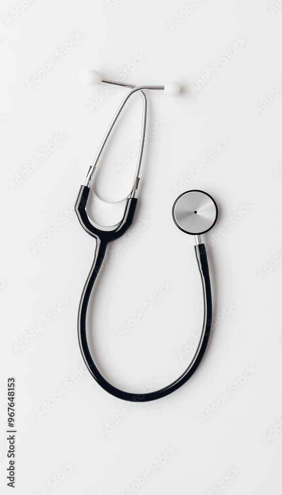 A close-up view of a stethoscope on a clean surface, perfect for medical and healthcare-related themes. A close-up view of a stethoscope on a clean surface, perfect for medical and healthcare-related themes.