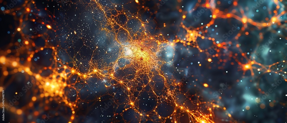 Latticework of bonds with radiant particles, microcosmic universe Latticework of bonds with radiant particles, microcosmic universe