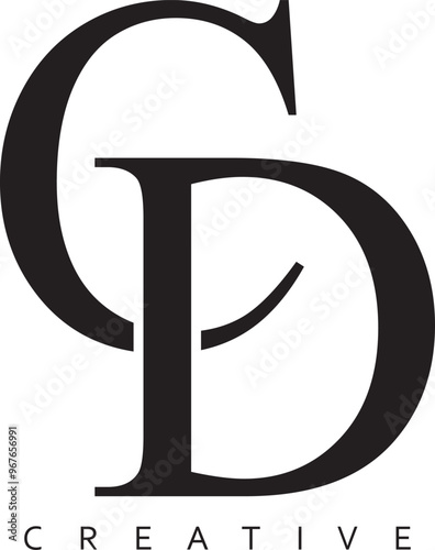 CD, DC letter modern logo design