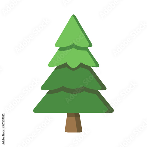 Pine tree icon, nature and environmental conservation concept

