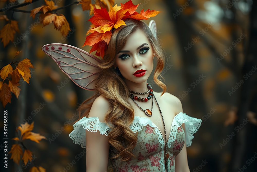 girl in autumn forest girl in autumn forest
