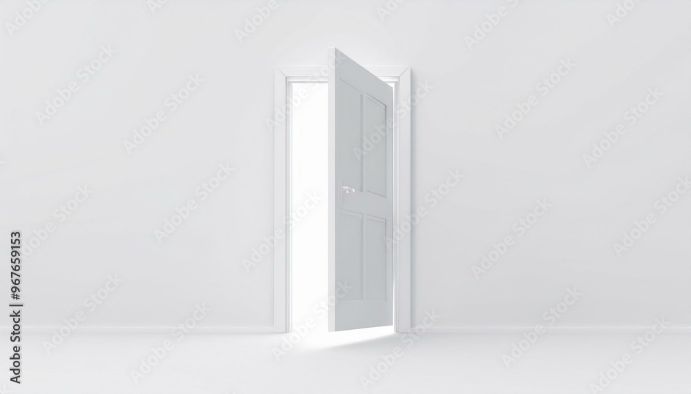 Fototapeta premium emergency exit white backgraund