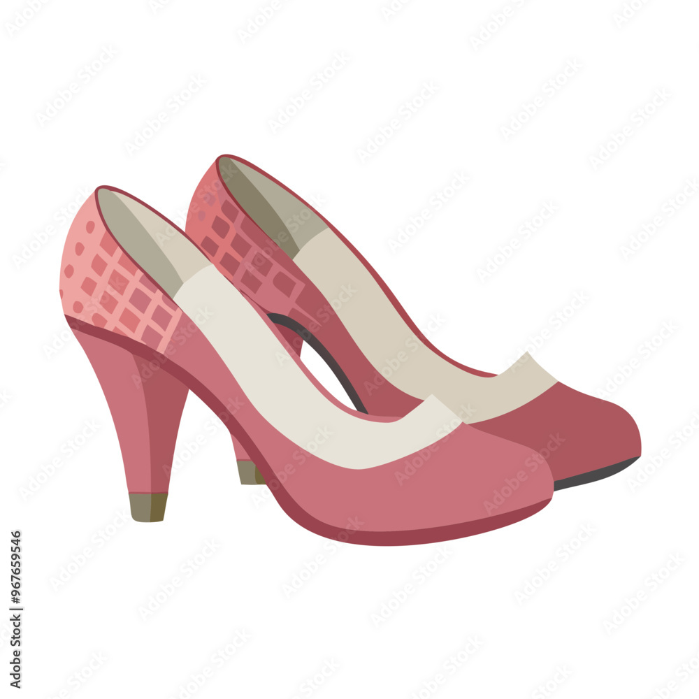 Elegant pink high heels, fashionable women’s shoes Elegant pink high heels, fashionable women’s shoes