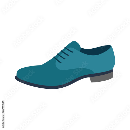 Classic men’s oxford shoe, blue with dark sole, formal footwear