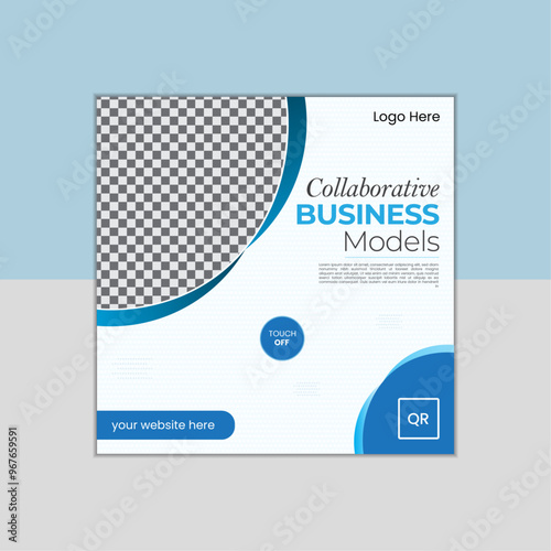 Unique business model social media post design 