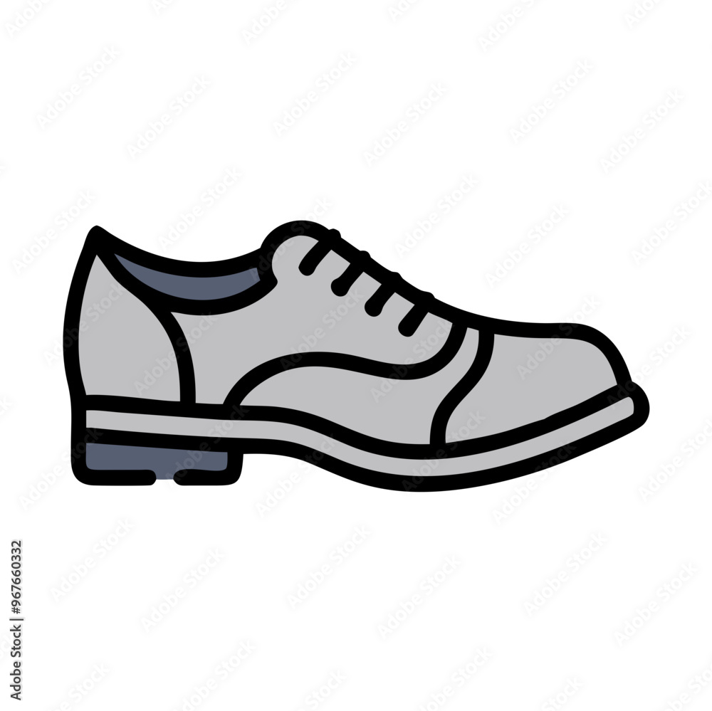 Gray dress shoe illustration, formal and minimalist design
Gray dress shoe illustration, formal and minimalist design