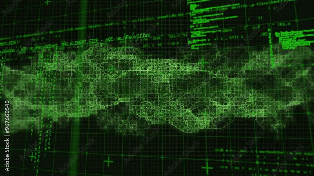 Animation of data processing over dna strand Animation of data processing over dna strand
