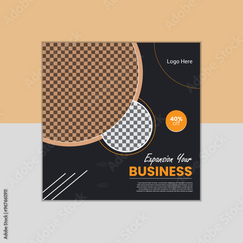 Unique expansion your business social media post design 