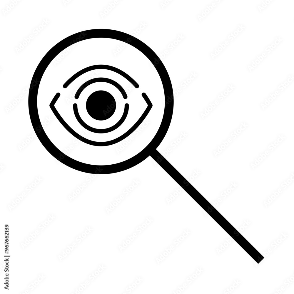 magnifying glass with eye magnifying glass with eye