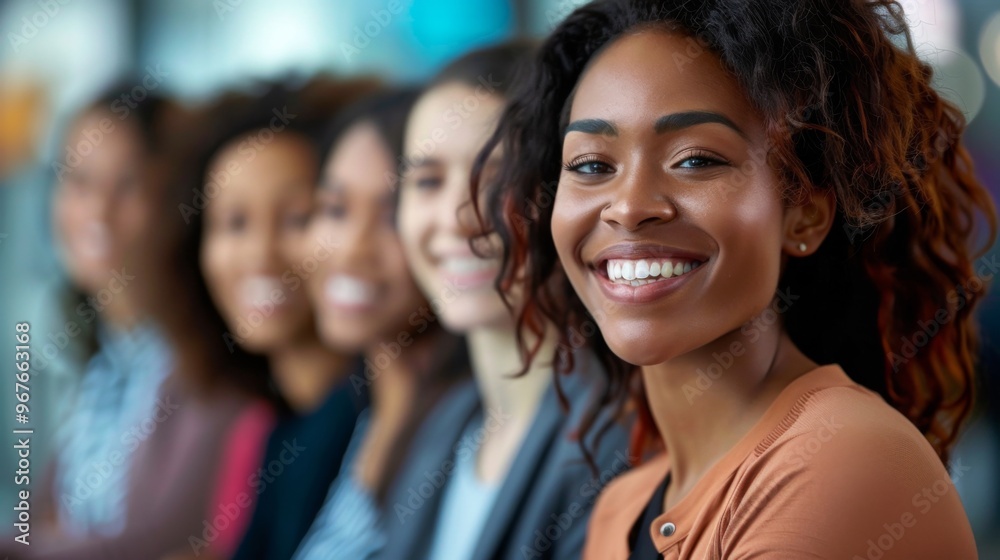 A diverse group of women smiling together in a brightly lit communal space, showcasing friendship and joy during a social gathering in the afternoon A diverse group of women smiling together in a brightly lit communal space, showcasing friendship and joy during a social gathering in the afternoon