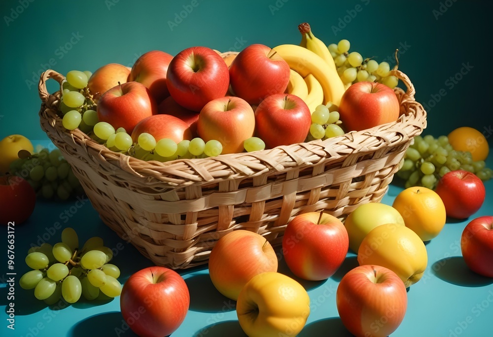 Freshness and variety of healthy fruits on wooden table generated by artificial intelligence Freshness and variety of healthy fruits on wooden table generated by artificial intelligence