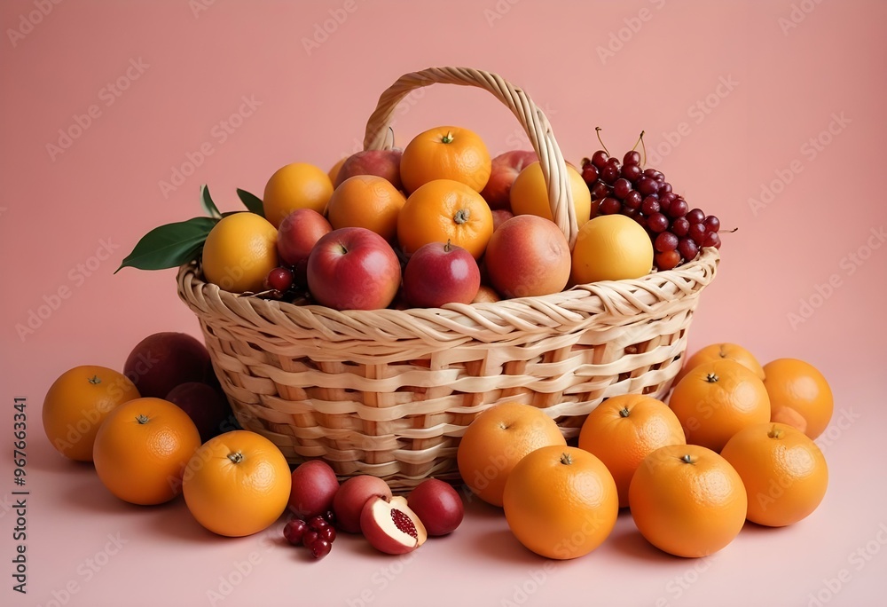 Freshness and variety of healthy fruits on wooden table generated by artificial intelligence Freshness and variety of healthy fruits on wooden table generated by artificial intelligence