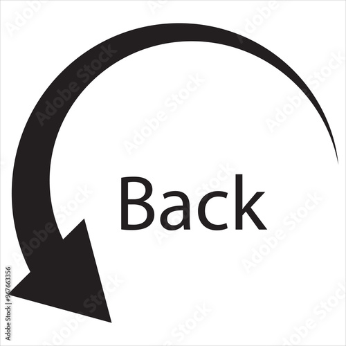 Back or reverse icon vector. Flip over or turn arrow sign. Vector illustration. EPS 10/AI