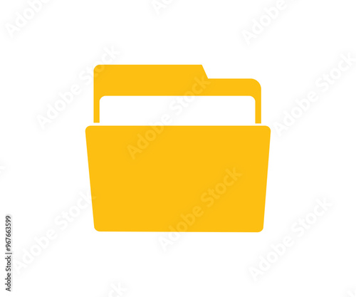 File folder document symbol icon. Document archive. Portfolio sign business concept. Folder for storage document and file vector design and illustration. 