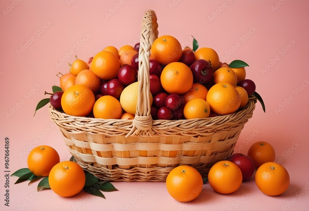 Freshness and variety of healthy fruits on wooden table generated by artificial intelligence Freshness and variety of healthy fruits on wooden table generated by artificial intelligence