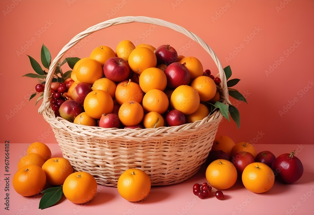Freshness and variety of healthy fruits on wooden table generated by artificial intelligence Freshness and variety of healthy fruits on wooden table generated by artificial intelligence
