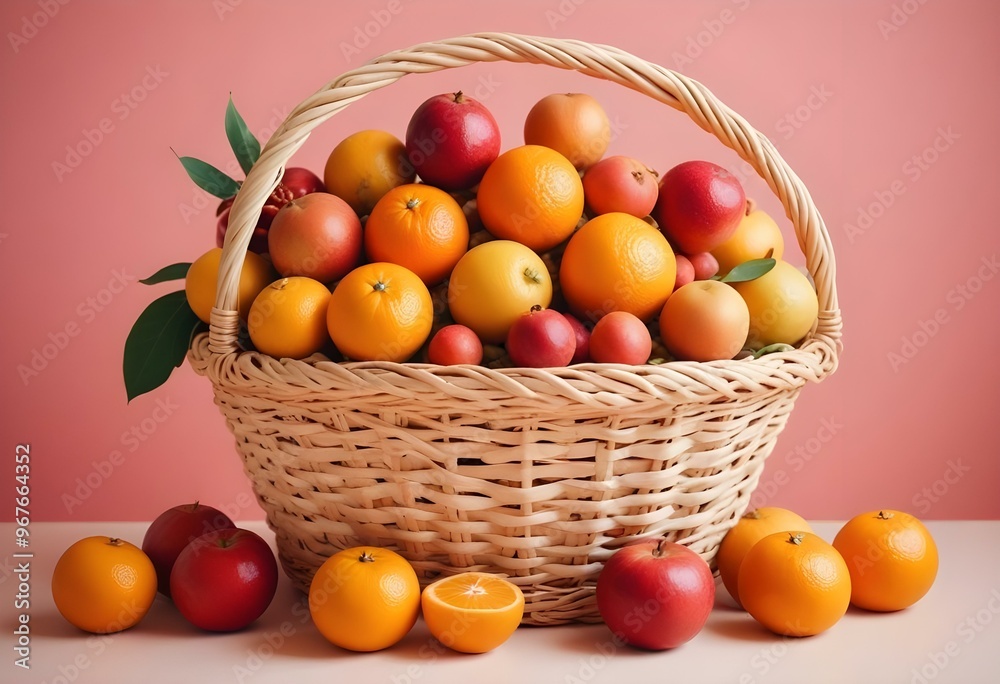 Freshness and variety of healthy fruits on wooden table generated by artificial intelligence Freshness and variety of healthy fruits on wooden table generated by artificial intelligence