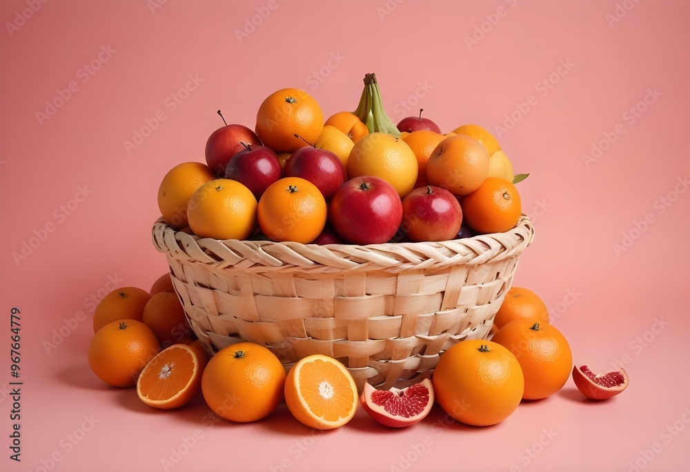 Freshness and variety of healthy fruits on wooden table generated by artificial intelligence Freshness and variety of healthy fruits on wooden table generated by artificial intelligence