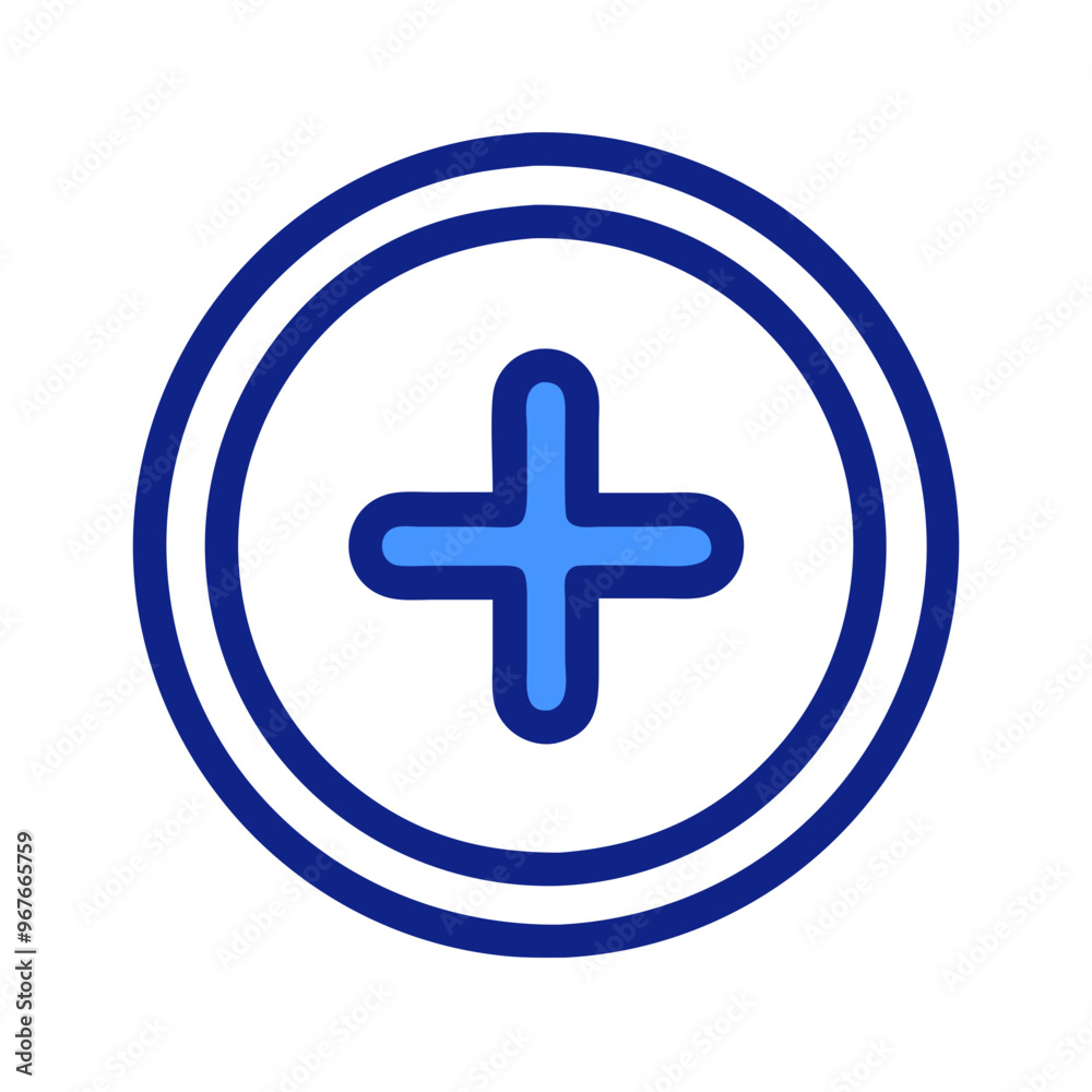 Light blue plus icon in a blue circular frame symbolizing addition and positive actions concept.
Light blue plus icon in a blue circular frame symbolizing addition and positive actions concept.
