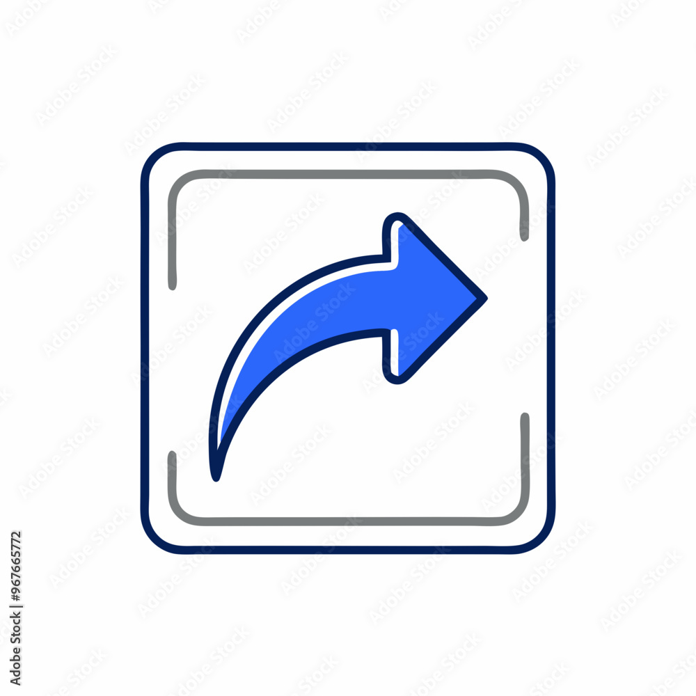 Blue arrow icon on white background indicating direction and sharing concept.
Blue arrow icon on white background indicating direction and sharing concept.