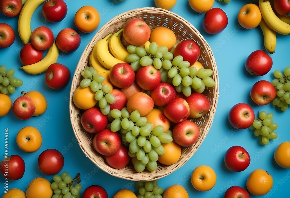 Freshness and variety of healthy fruits on wooden table generated by artificial intelligence Freshness and variety of healthy fruits on wooden table generated by artificial intelligence