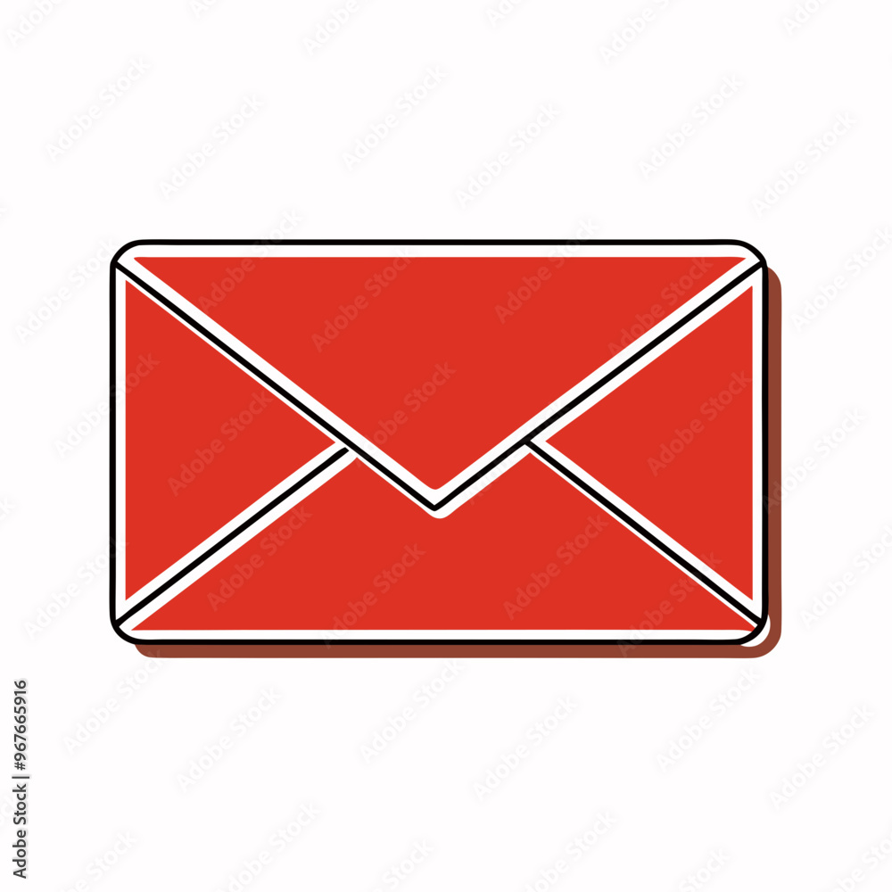 Red envelope icon on white background representing mail and communication concept
, e envelope Red envelope icon on white background representing mail and communication concept
, e envelope