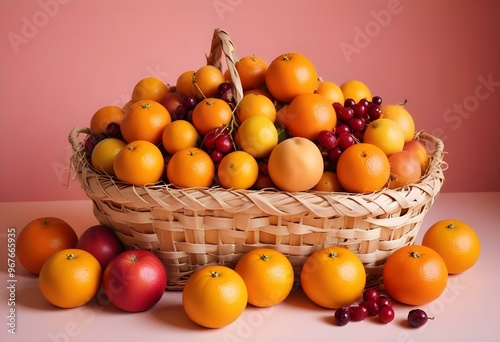 Freshness and variety of healthy fruits on wooden table generated by artificial intelligence