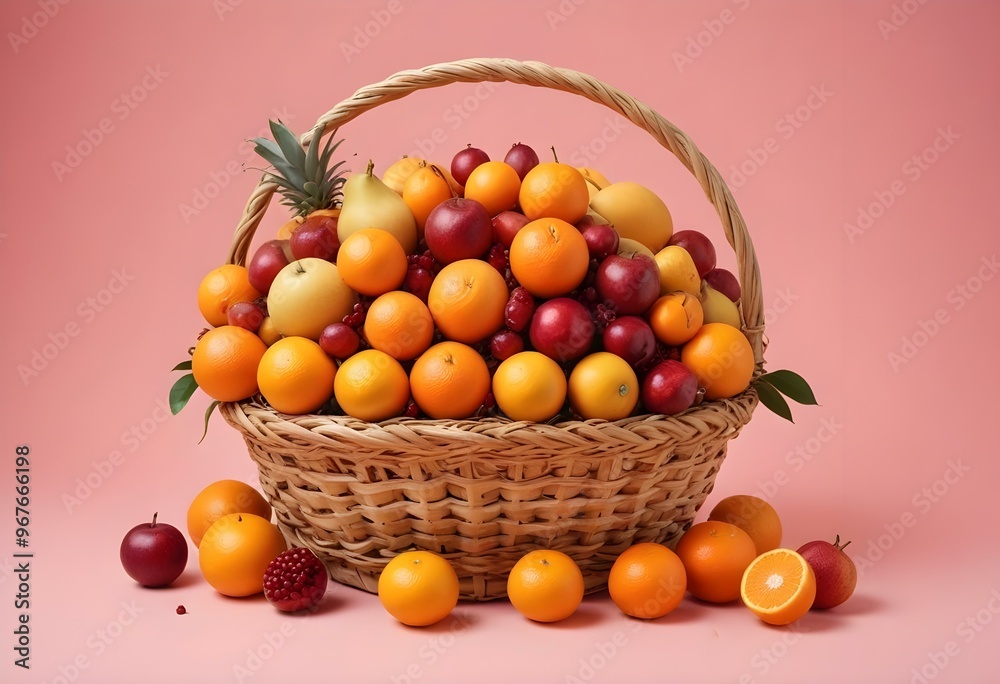 Freshness and variety of healthy fruits on wooden table generated by artificial intelligence Freshness and variety of healthy fruits on wooden table generated by artificial intelligence