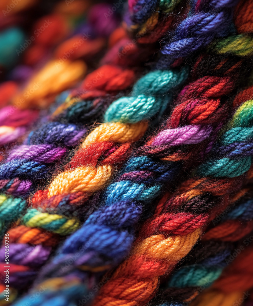 multicolored yarn in a seed stitch pattern, alternating knit and purl stitches multicolored yarn in a seed stitch pattern, alternating knit and purl stitches