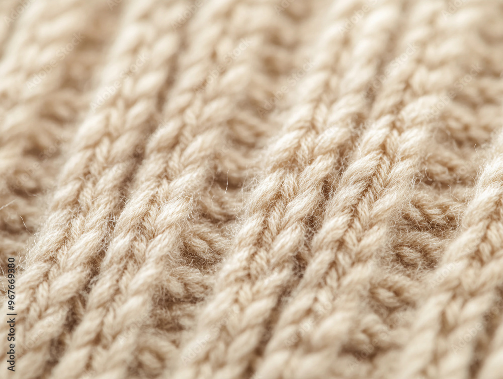 ribbing texture, alternating knit and purl stitches, in a soft, beige wool yarn ribbing texture, alternating knit and purl stitches, in a soft, beige wool yarn