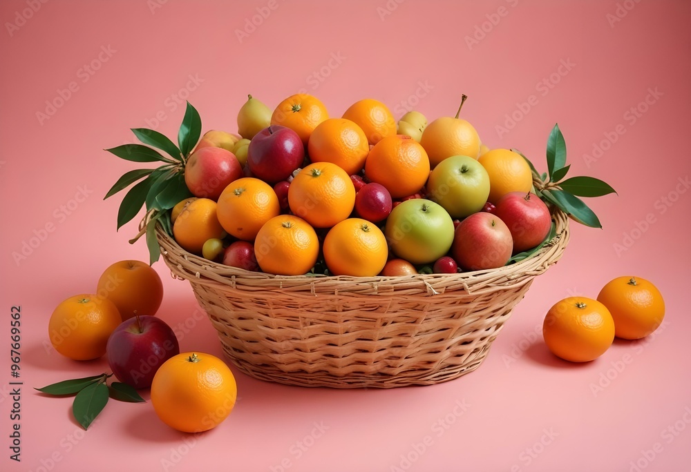 Freshness and variety of healthy fruits on wooden table generated by artificial intelligence Freshness and variety of healthy fruits on wooden table generated by artificial intelligence