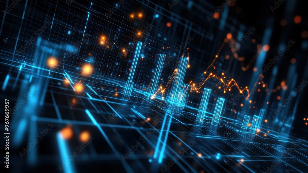 Fototapeta premium Abstract Digital Data Visualization