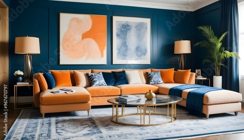 Photo interior modern design room 3d illustration 