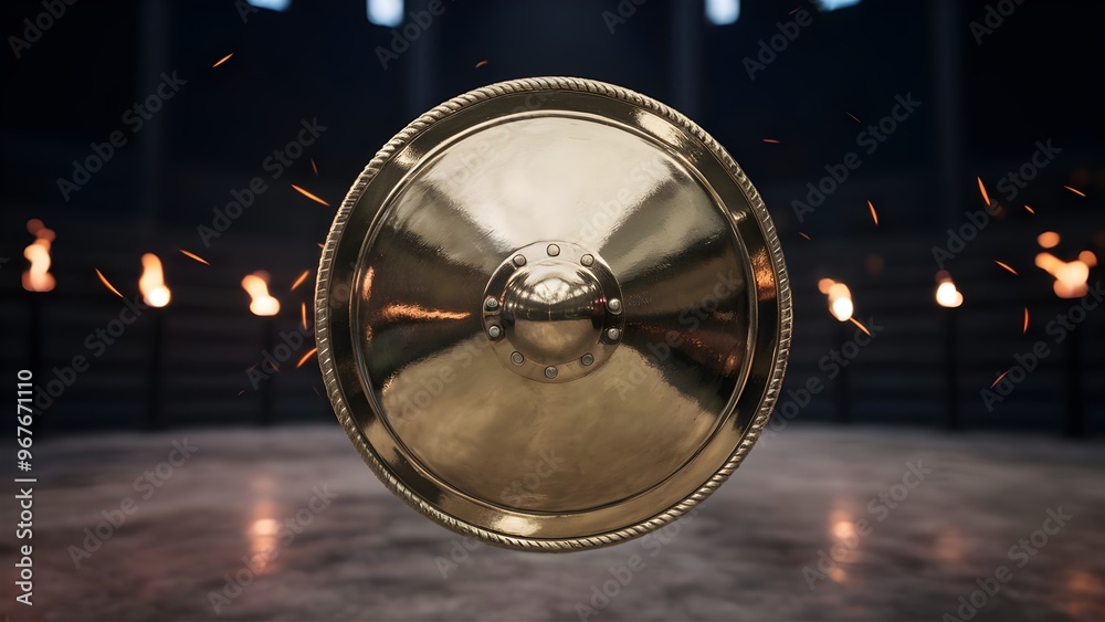 Captivating Small Round Brass Buckler Shield Captivating Small Round Brass Buckler Shield