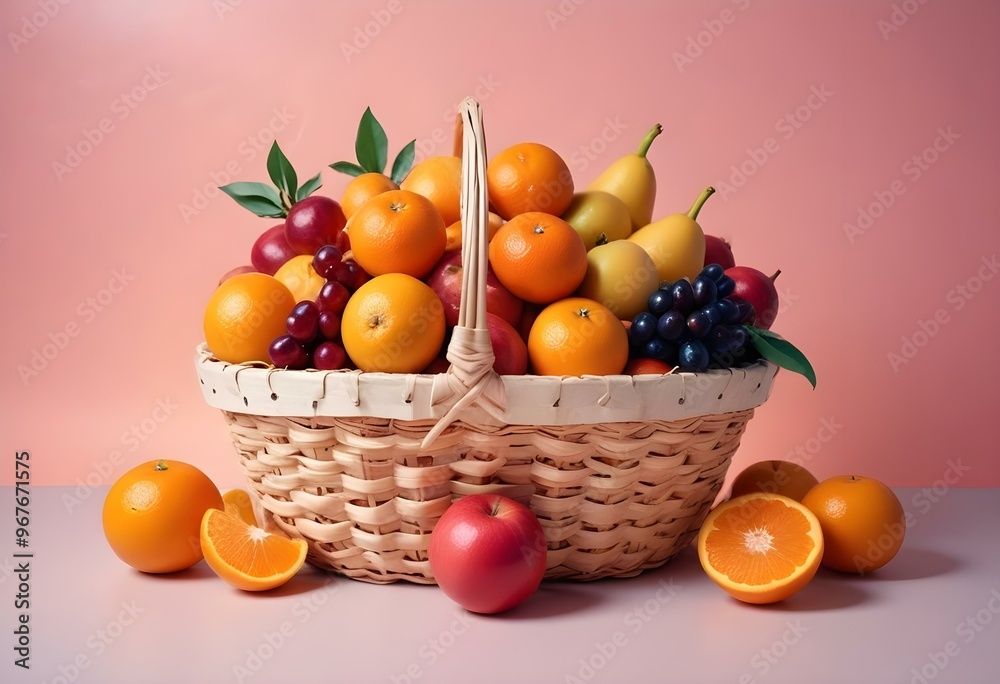 Freshness and variety of healthy fruits on wooden table generated by artificial intelligence Freshness and variety of healthy fruits on wooden table generated by artificial intelligence