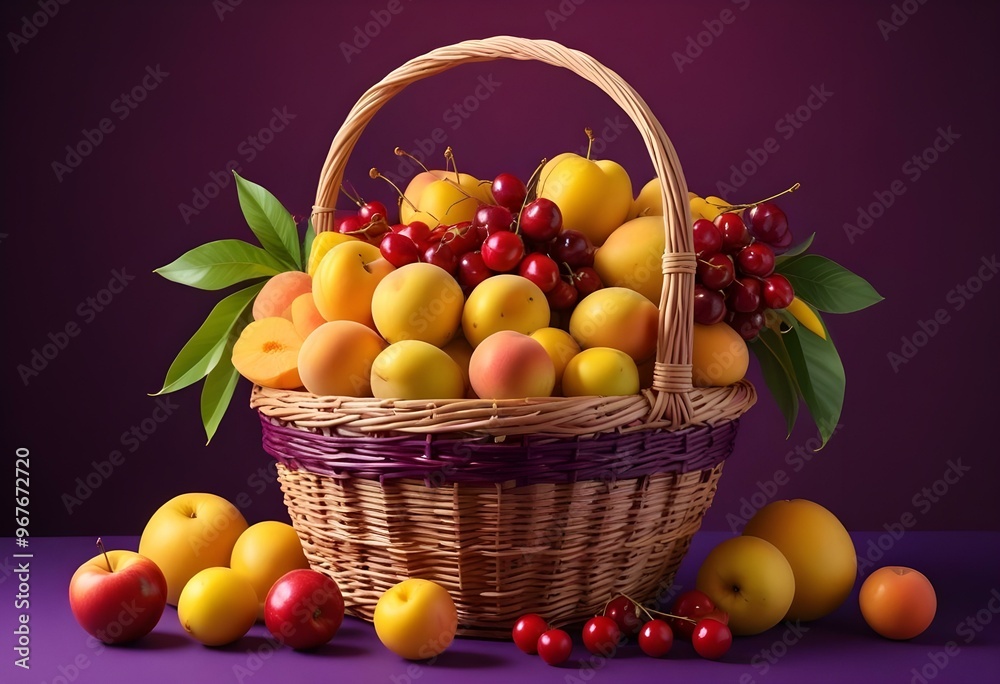Freshness and variety of healthy fruits on wooden table generated by artificial intelligence