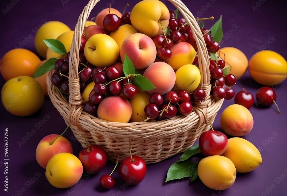Freshness and variety of healthy fruits on wooden table generated by artificial intelligence Freshness and variety of healthy fruits on wooden table generated by artificial intelligence