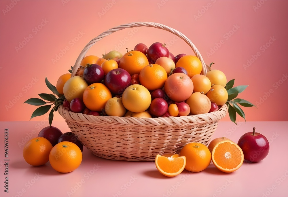 Freshness and variety of healthy fruits on wooden table generated by artificial intelligence Freshness and variety of healthy fruits on wooden table generated by artificial intelligence