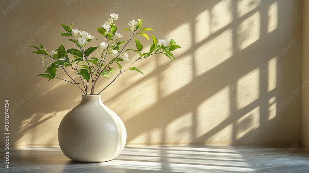 White Flowers in a Vase with Window Light White Flowers in a Vase with Window Light