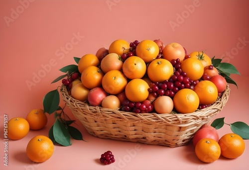 Freshness and variety of healthy fruits on wooden table generated by artificial intelligence