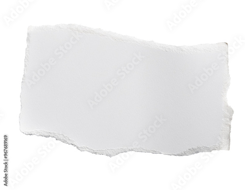 weißes Papier herausgerissen isoliert auf weißen Hintergrund, Freisteller , Transparent 