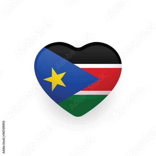 National flag of Republic of South Sudan shaped as heart. South Sudan flag. Vector Illustration.
Free Download
National flag of Republic of South Sudan shaped as heart. South Sudan flag. Vector Illustration.
- GFXLoad