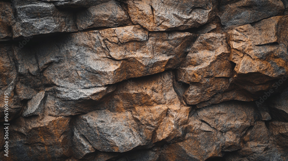 Textured rock surface in shades of brown and gray, showcasing a unique, natural pattern. Ideal for backgrounds or nature-themed designs, highlighting rugged and earthy elements Textured rock surface in shades of brown and gray, showcasing a unique, natural pattern. Ideal for backgrounds or nature-themed designs, highlighting rugged and earthy elements