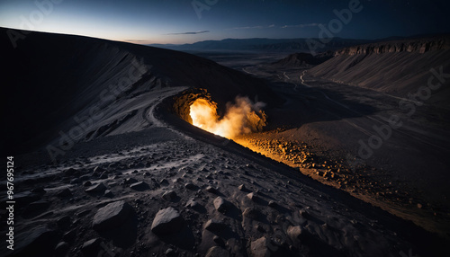 Desert Mysteries in Cloudy Summer: The Expeditioner's Globetrot Immersed in Landslide photo