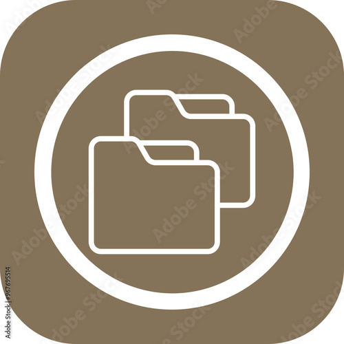 Folder Copy Vector Icon Design
