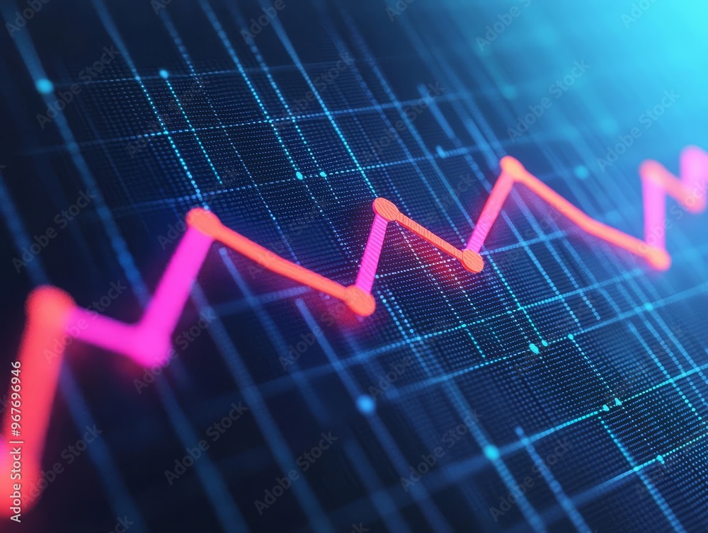 A dynamic financial graph illustrating upward trends with vibrant colors, representing growth and data analysis in business. A dynamic financial graph illustrating upward trends with vibrant colors, representing growth and data analysis in business.